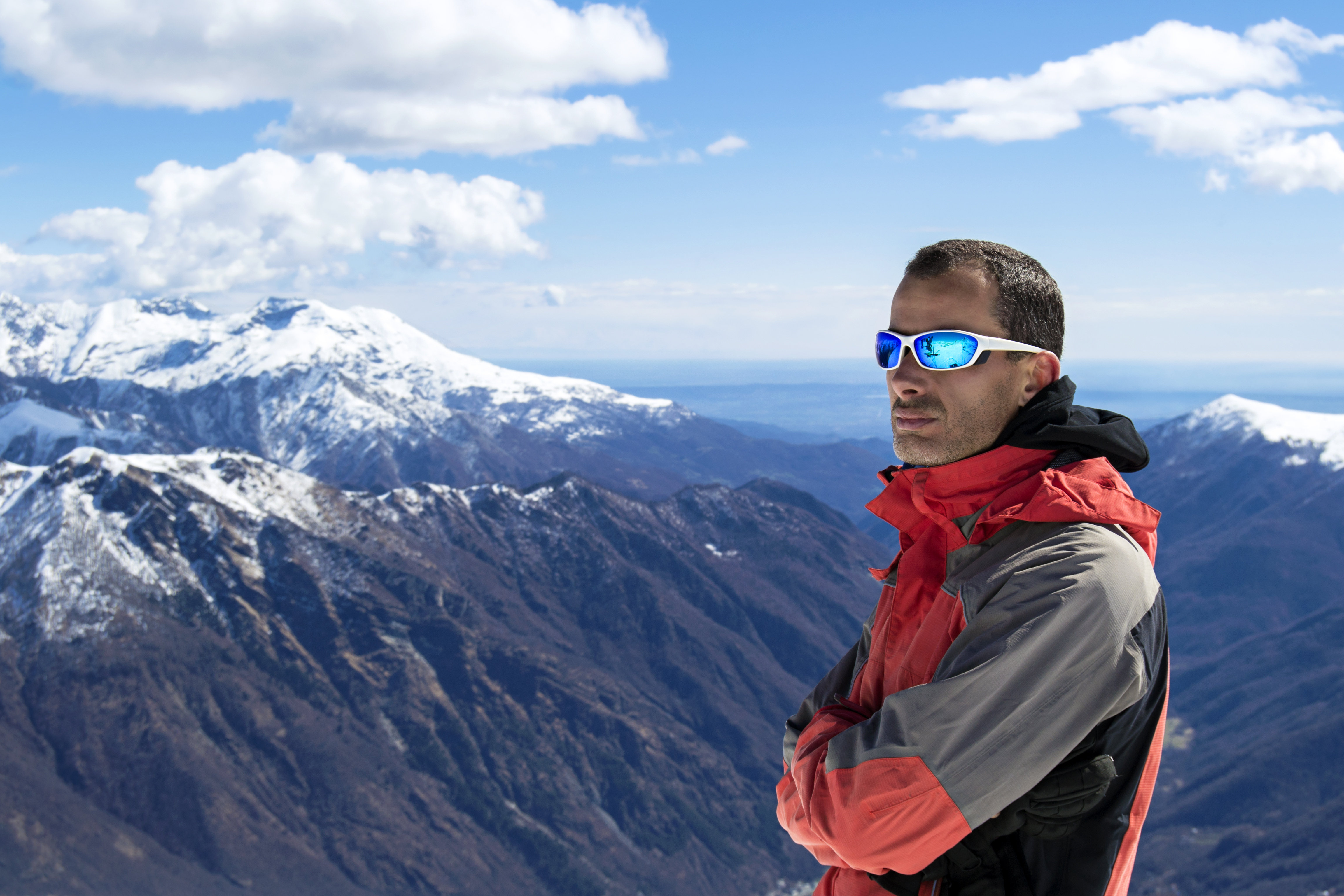 Summit Polarized Running Sunglasses (Clear/Blue)