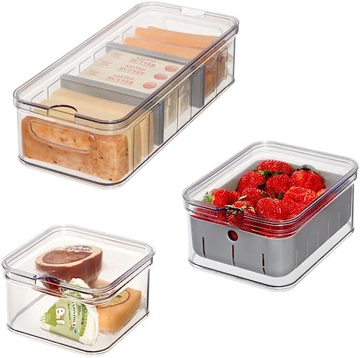  iDesign Plastic Organizer Kitchen Storage Bin Set