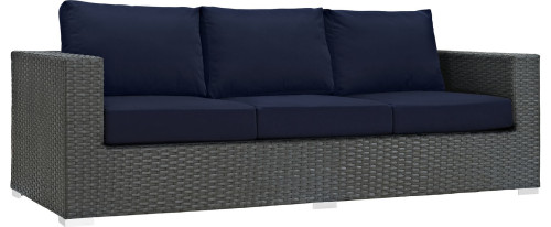 ESSEBODA 3-seat sofa, Tallmyra blue - IKEA