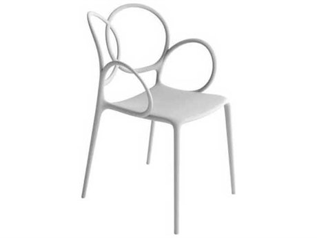 Driade Outdoor Sissi Polypropylene Stackable Dining Arm Chair in