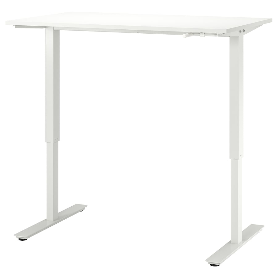 TROTTEN Desk sit/stand, beige/anthracite, 471/4x271/2 - IKEA
