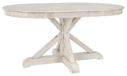 Hudson Round Extending Dining Table, 90-120cm, White Wood Only £299.99