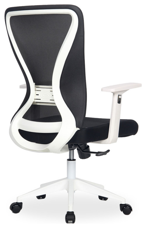 Yaheetech Office Chair Big and Tall Desk Chair Padded Armrests,White