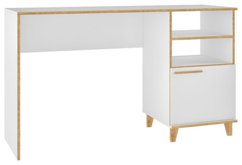 OFM Essentials Collection 2-Drawer Office Desk in Driftwood (ESS