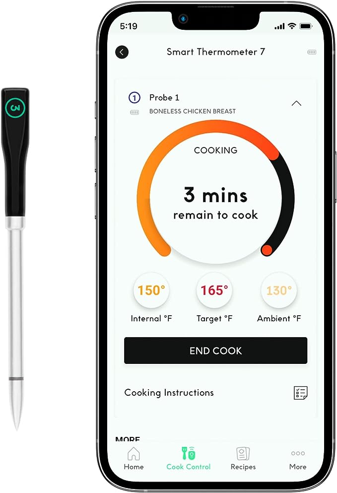  Chef iQ Smart Wireless Meat Thermometer, Unlimited