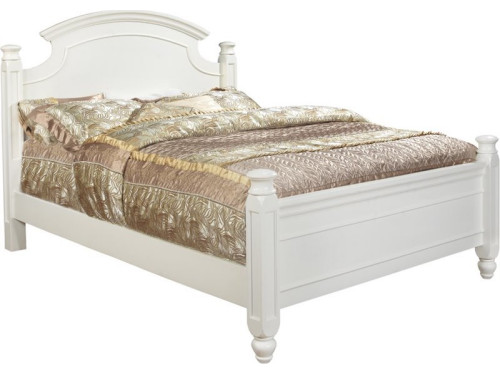 Haley Upholstered Cane-Back Platform Bed, King, Snow White