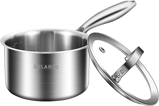 DELARLO Whole Body Tri-Ply Stainless Steel 8Inch Frying Pan