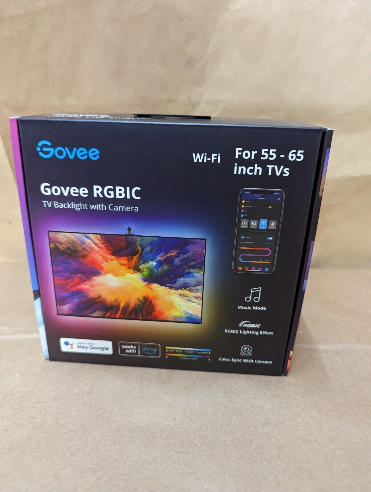 Govee RGBIC 55-65 inch TVs TV Backlight with Camera