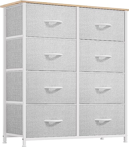 Yitahome  5 Drawer Dresser Storage Tower Light Gray