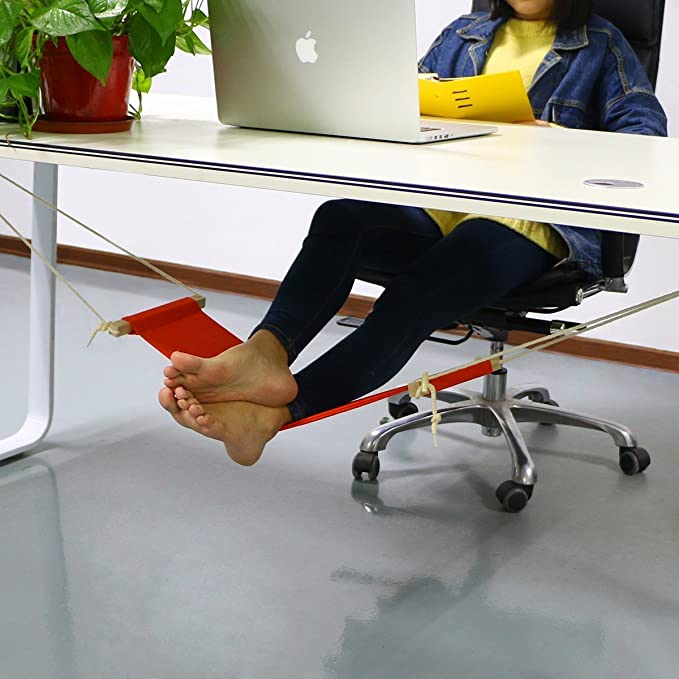 AccMart Adjustable Mini Foot Rest Stand Office Desk Feet Hammock