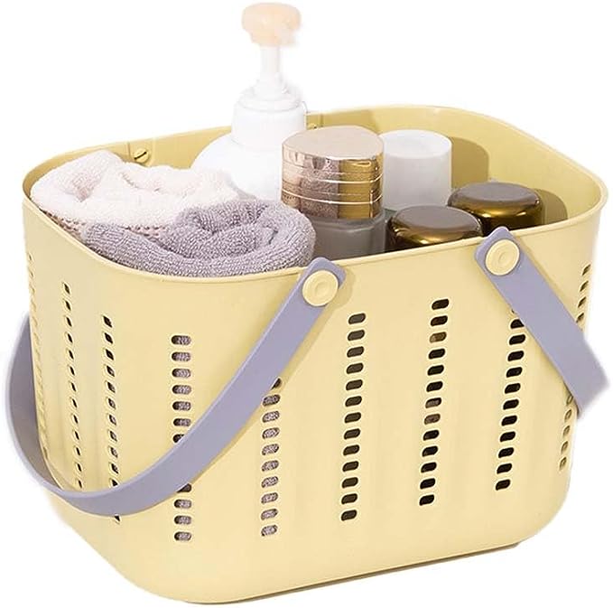 kamuavni Plastic Shower Caddy Basket with One Handle, Shower Caddy